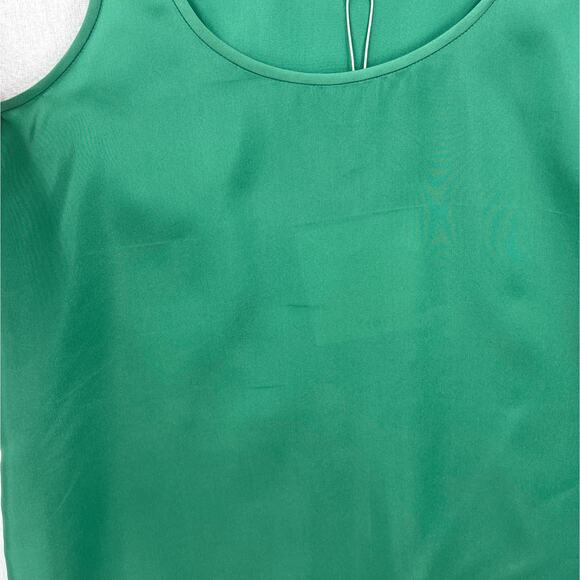 TIBI Silk Habutai Tank Top Womens 2 Green Tea Lightweight Layering NEW - Picture 13 of 16